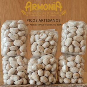 Picos artesanos sin gluten crujientes – Elaborados a mano con AOVE de Montellano en Obrador Armonía