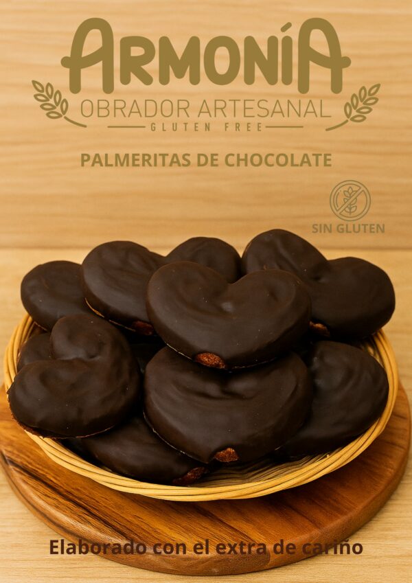 Palmeritas sin gluten de chocolate artesanas – Obrador Armonía