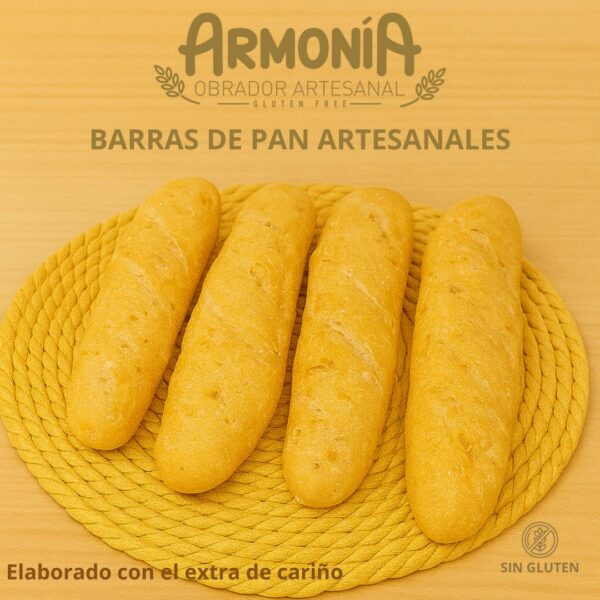 barra de pan sin gluten artesanal