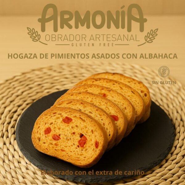 Pan de pimientos asados con albahaca sin gluten – Obrador Armonía