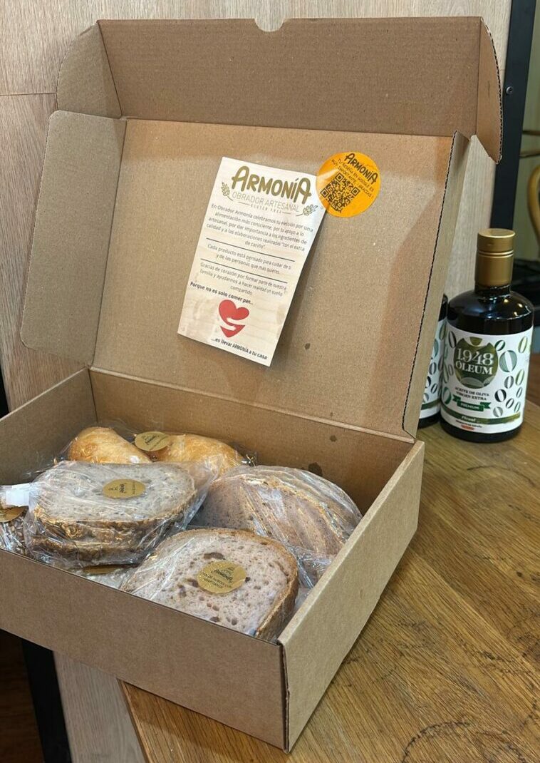 Pack degustación de pan sin gluten artesanal de Obrador Armonía con variedad de panes